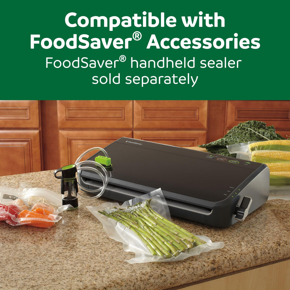 FoodSaver vacuum-sealed bag prepared for sous vide cooking with even seal