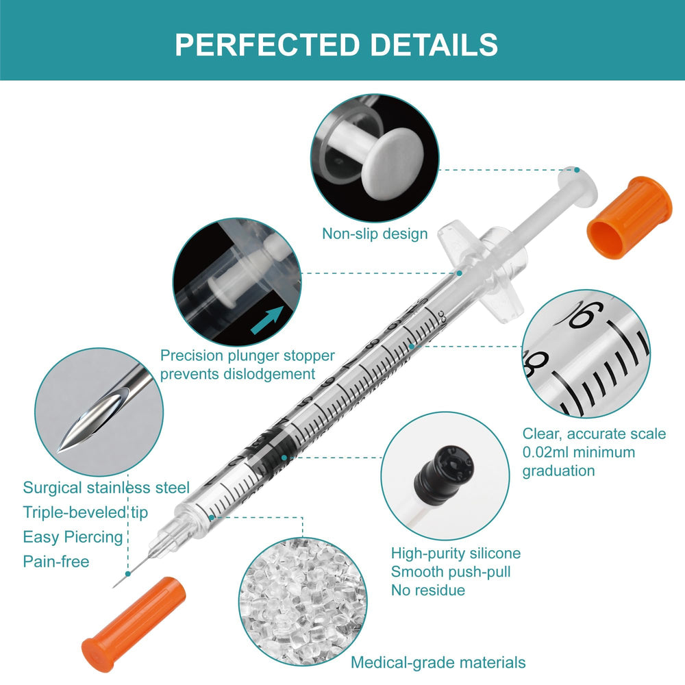 Foosi needle detail displaying 31G ultra-fine tip for minimal puncture and precision