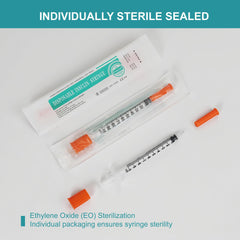 Foosi individually sealed syringe with cap ensuring sterile single-use convenience