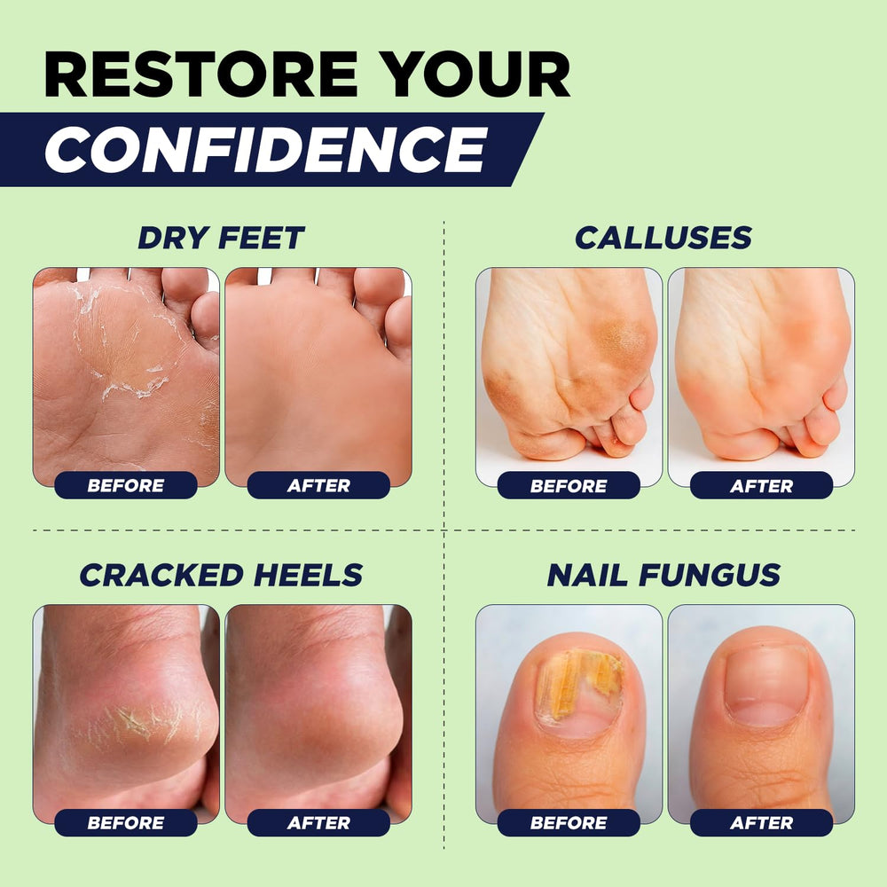 FOOT CURE feet soaking in basin illustrating comforting, restorative foot relief