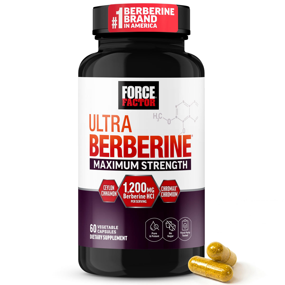 Force Factor bottle front view showing product name and potency benefit