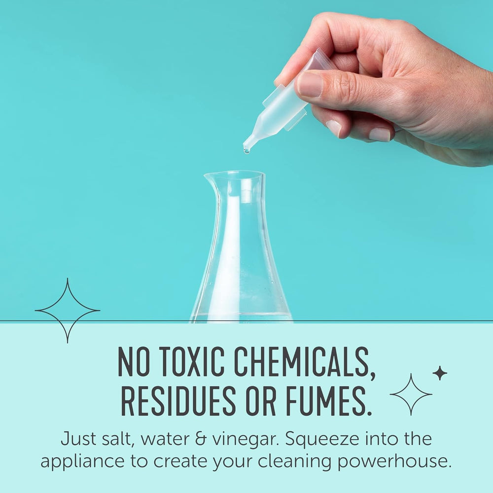 Force of Nature bottle in a kitchen setting cleaning counter for versatile surface cleaning benefit
