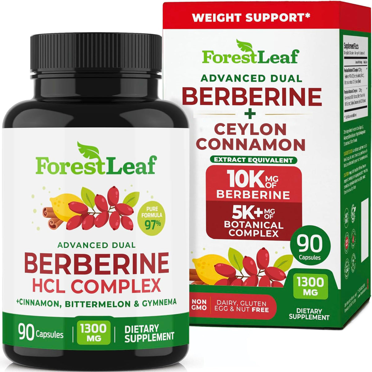 ForestLeaf front bottle showing product name and high potency labeling benefit
