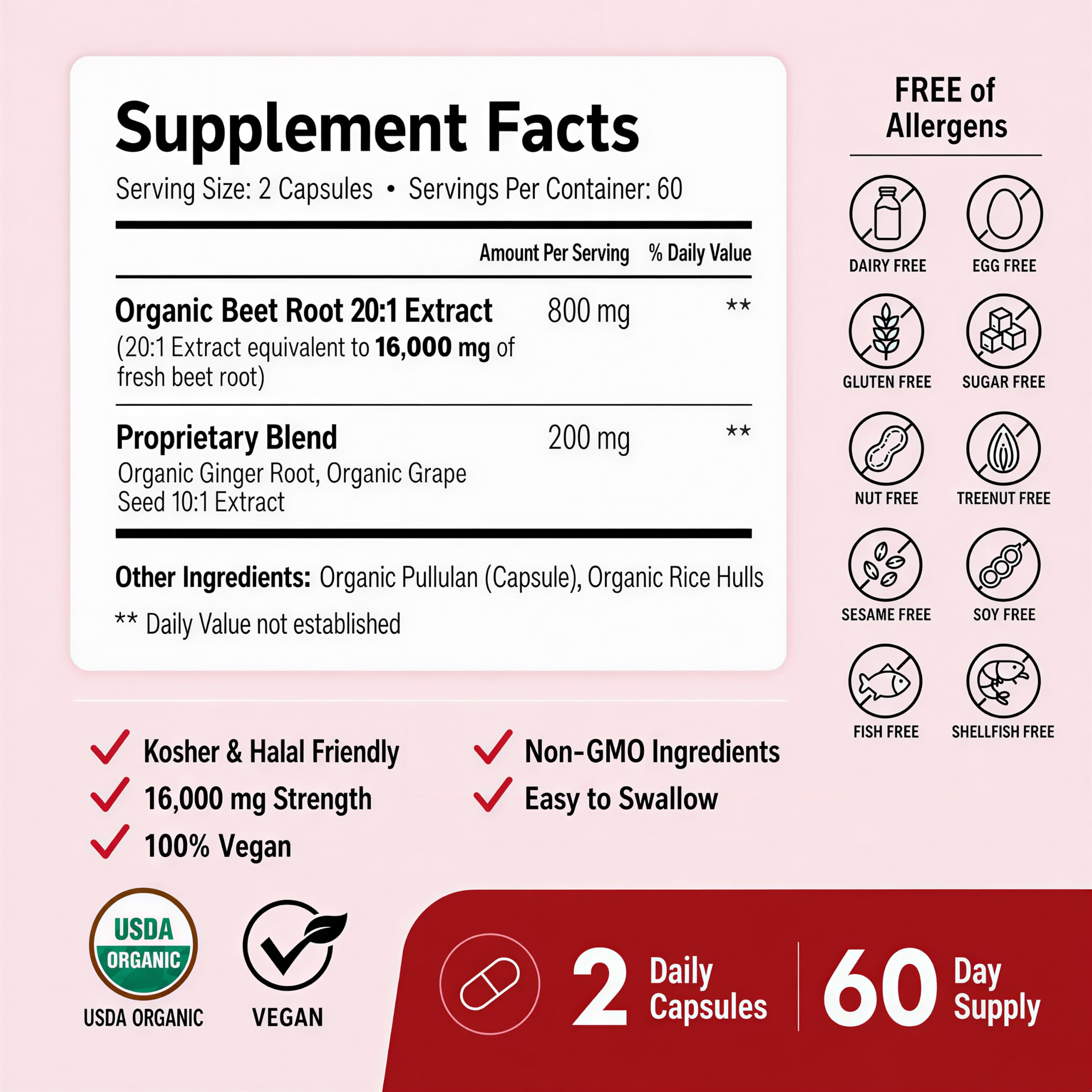 ForestLeaf capsule opened to reveal concentrated beetroot extract powder for potency