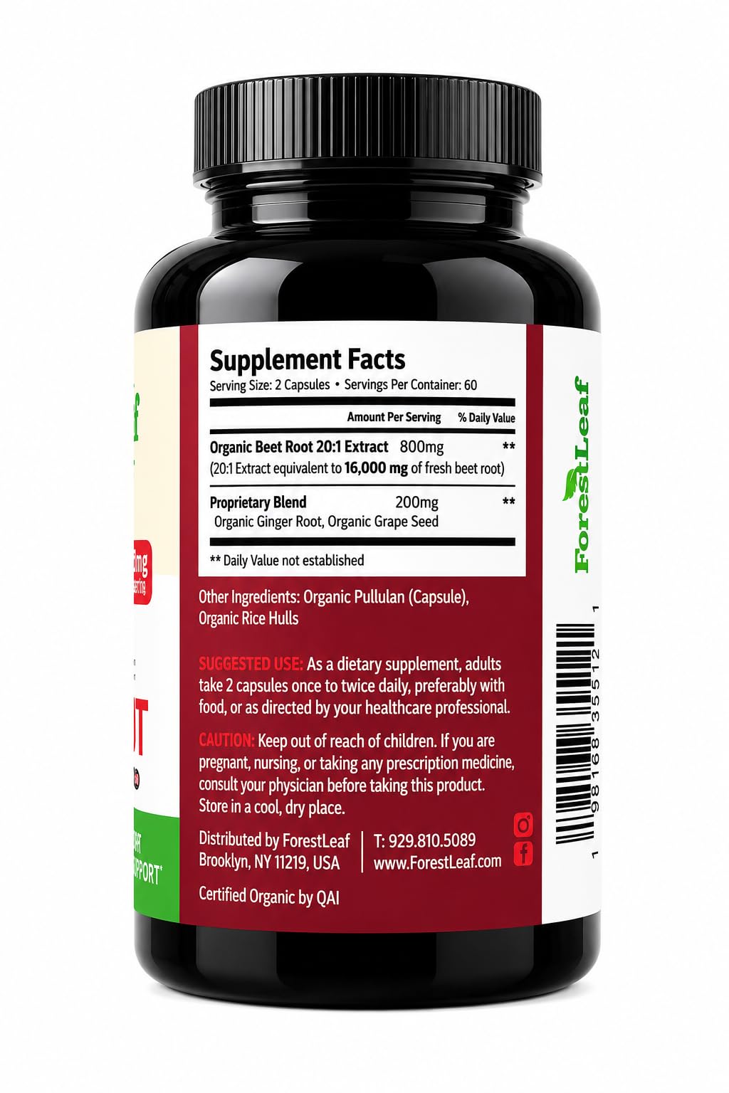 ForestLeaf bottle on a bathroom counter in a morning routine setting for daily integration