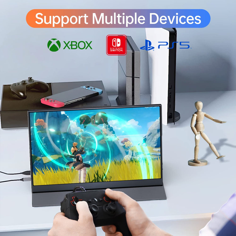 ForHelp monitor paired with a laptop showing dual-screen productivity boost