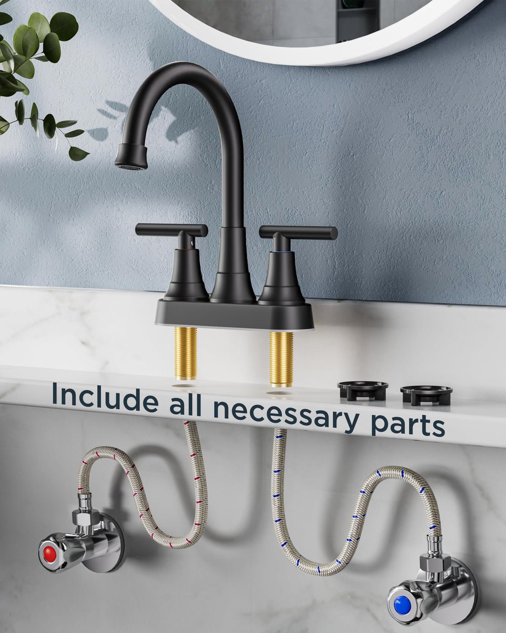 FORIOUS faucet installed in a small bathroom to show contemporary style and space savings