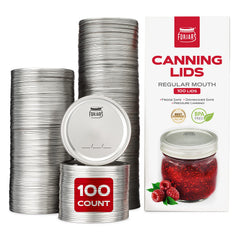 FORJARS front packaging showing 100-pack lids and benefit of bulk supply