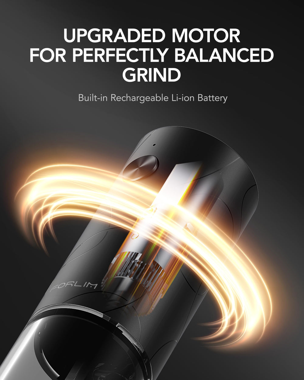 FORLIM USB-C charging port view showing rechargeable convenience