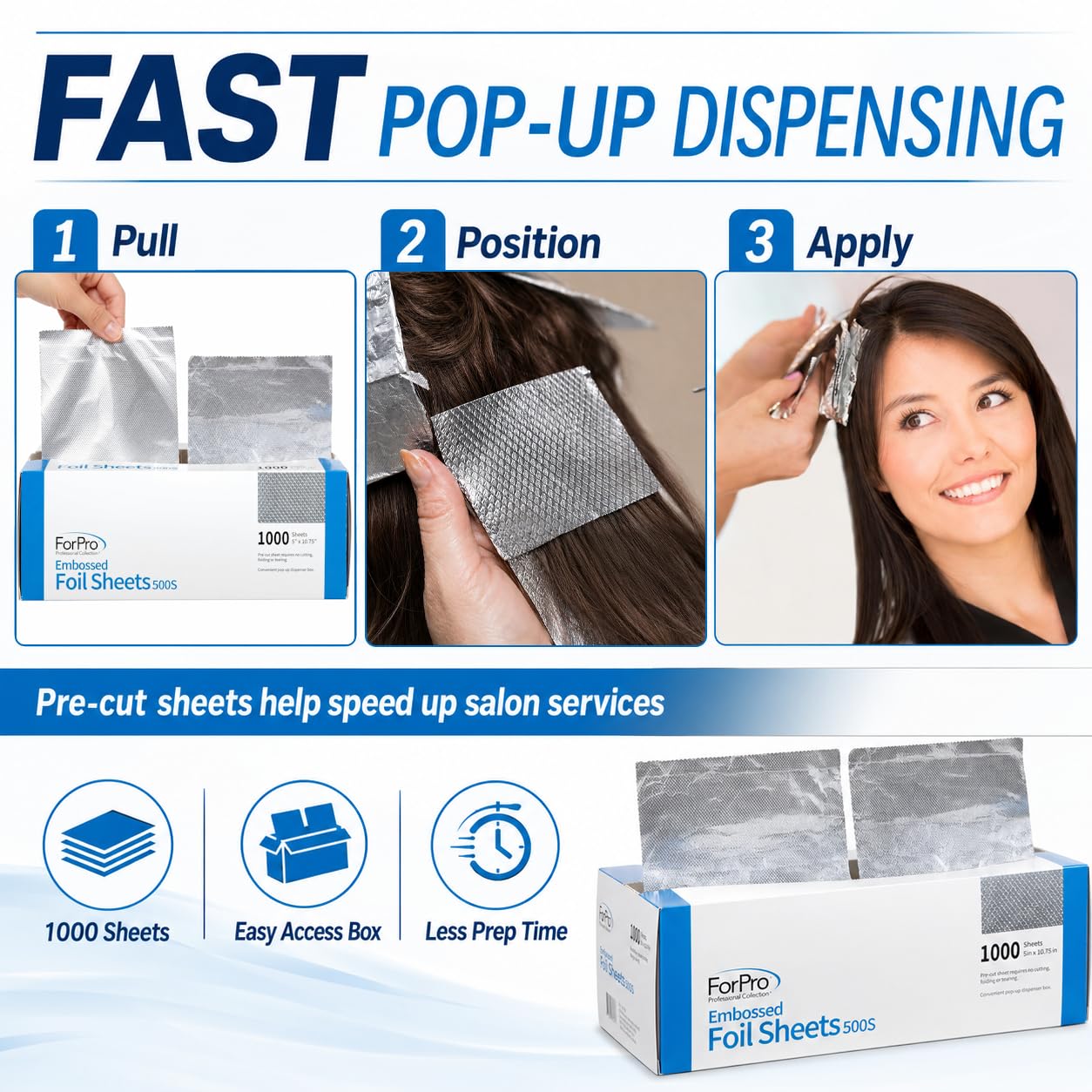 ForPro folded foil holding shape to show durable crease-hold benefit