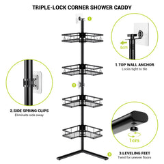 Foukus top anti-tip wall attachment showing secure, no-drill safety feature