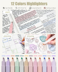 Four Candies pastel highlighters arrayed, gentle colors for clear emphasis