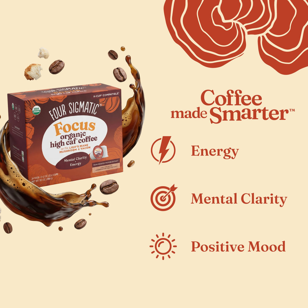 Four Sigmatic loose Lion’s Mane and Chaga mushrooms with pods