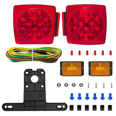 fouwick front view of complete trailer light kit showing fit and finish for easy replacement