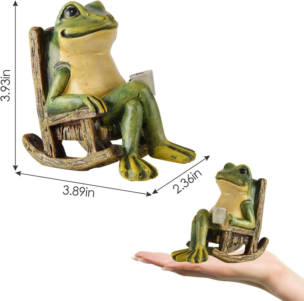 FOXMIS solar panel on top of frog showing charging area for energy efficiency