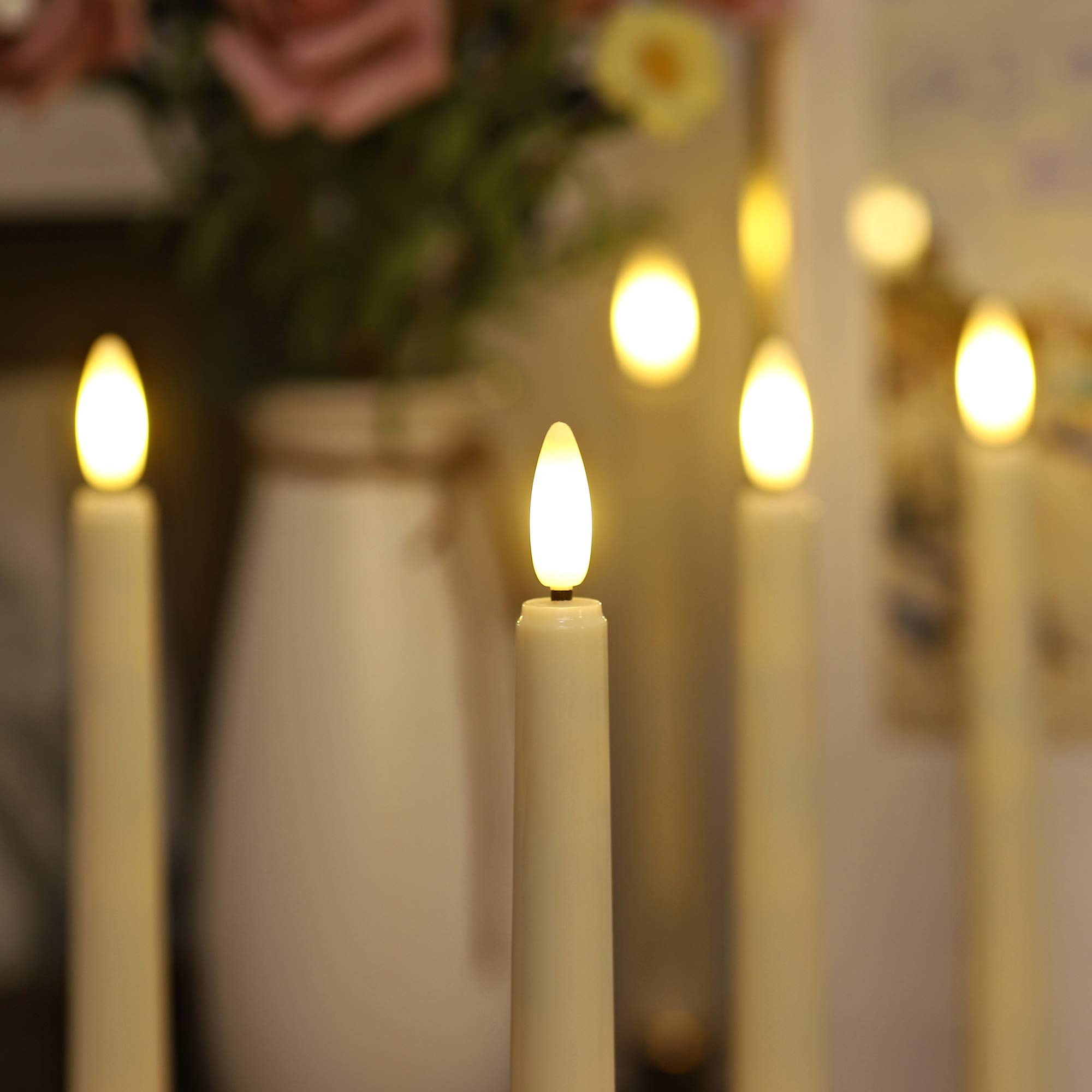 FPOO candle held in hand to show 8-inch size and scale