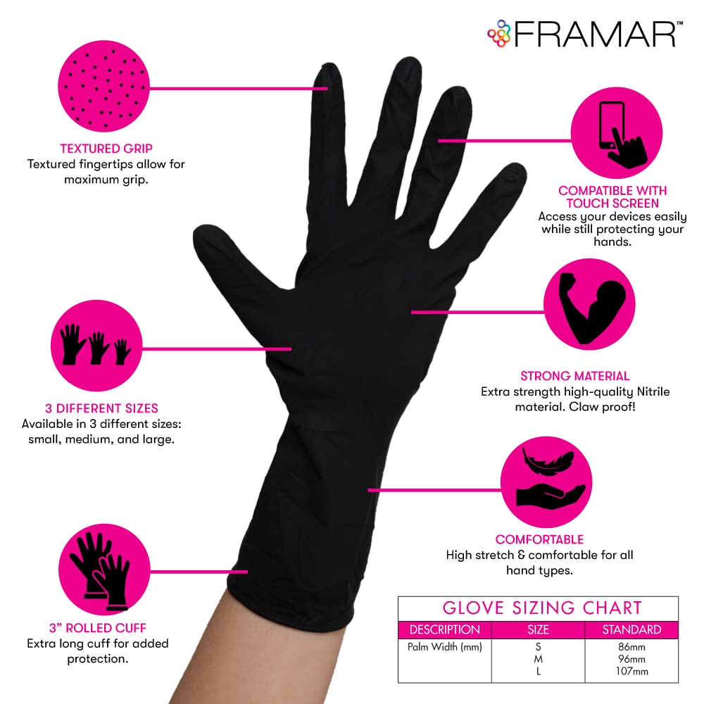 FRAMAR close-up of textured glove fingertips for improved grip benefit