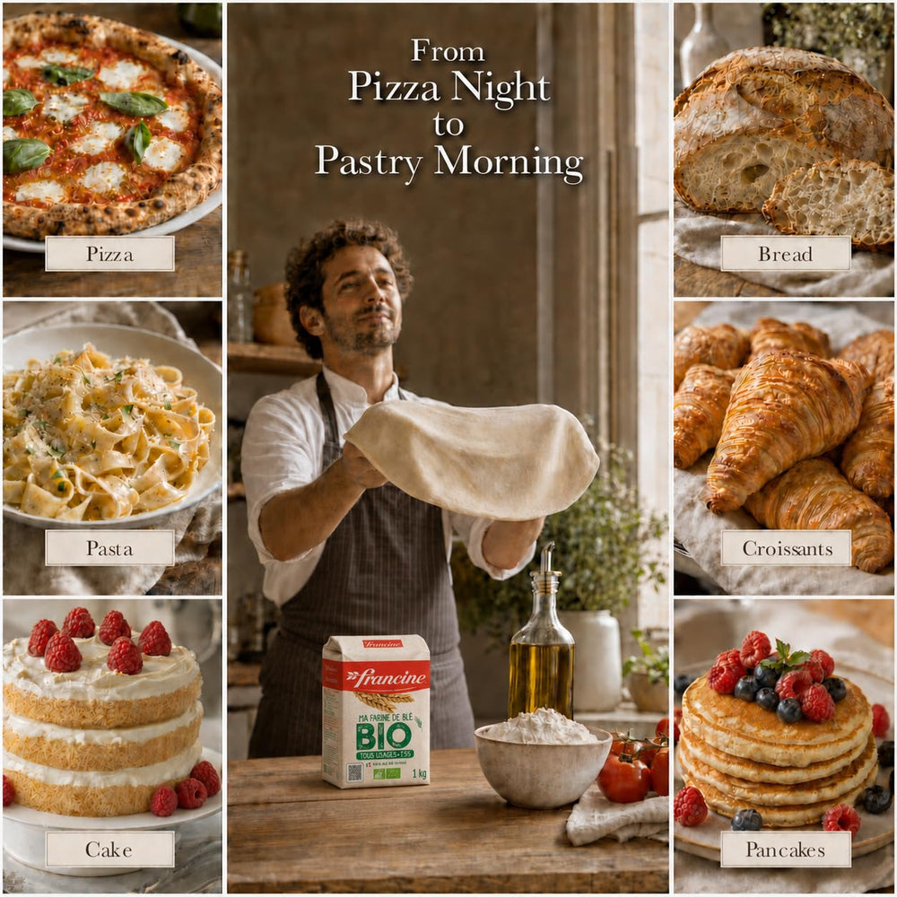 Francine mill label and seal highlighting artisanal milling heritage