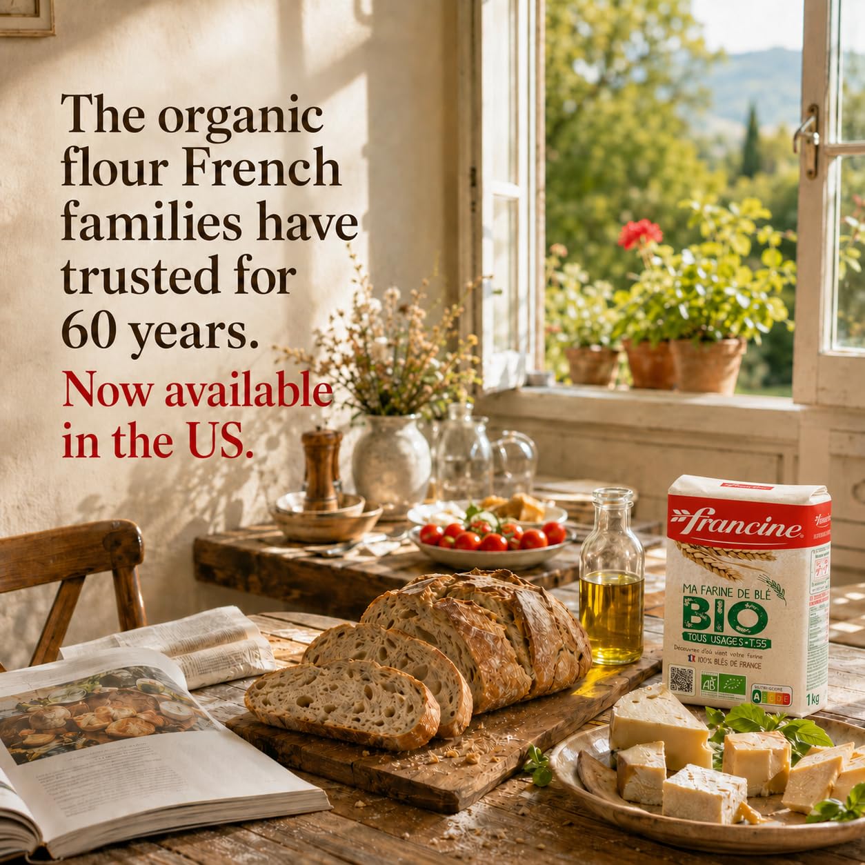 Francine measuring scale with flour portion showing portion control ease