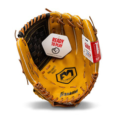 Franklin Sports close-up of pre-formed pocket showing quick break-in benefit
