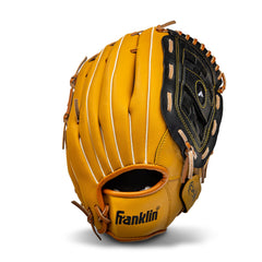 Franklin Sports glove front view showing profile and ready-to-play benefit