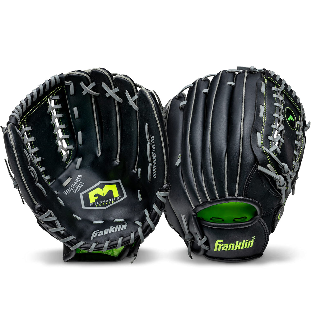 Franklin Sports close-up of pre-formed pocket highlighting secure catch feel and quick break-in