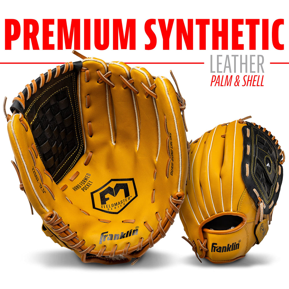 Franklin Sports webbing close-up showing reinforced stitching for durability