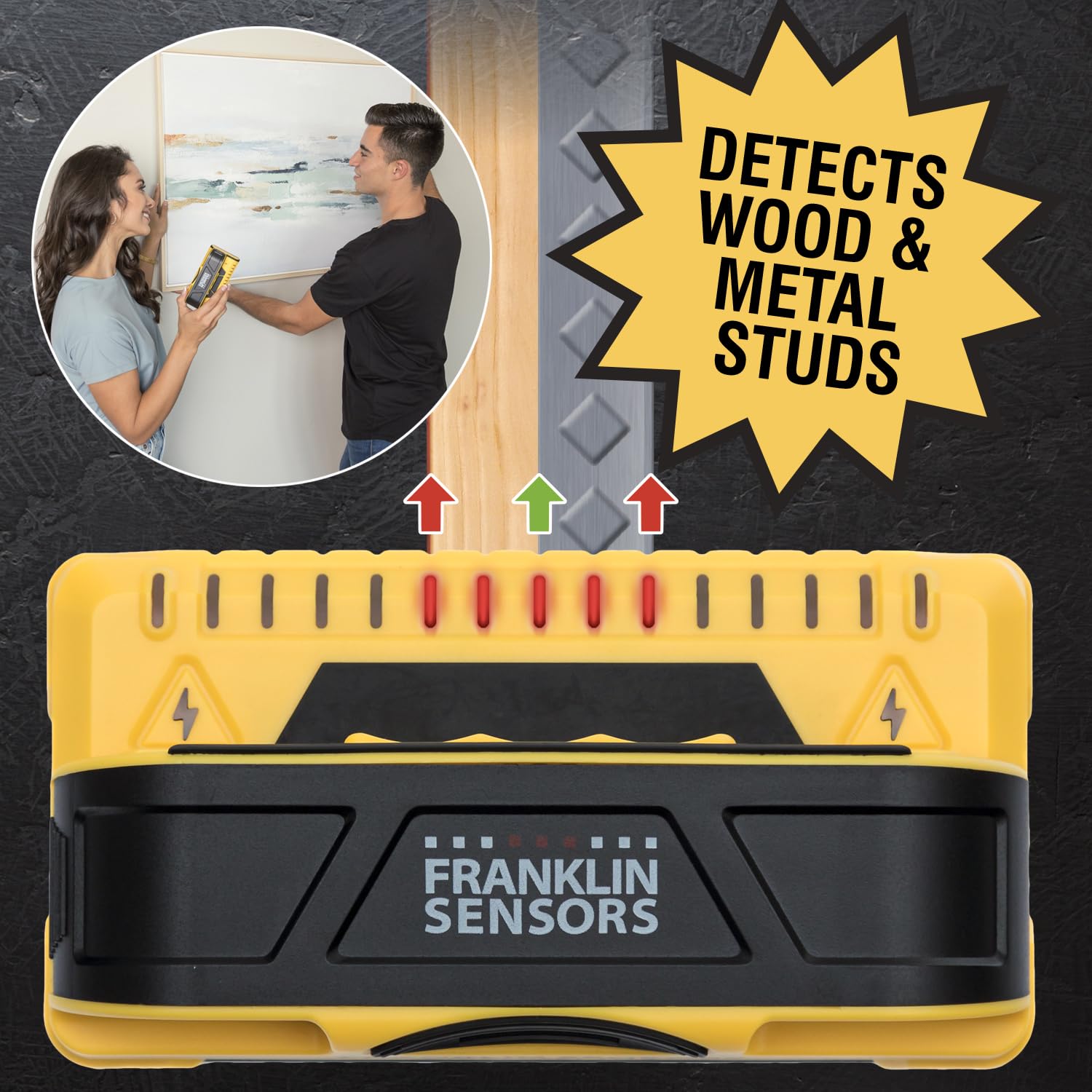 Franklin Sensors live wire warning LED illuminated to help avoid energized electrical hazards