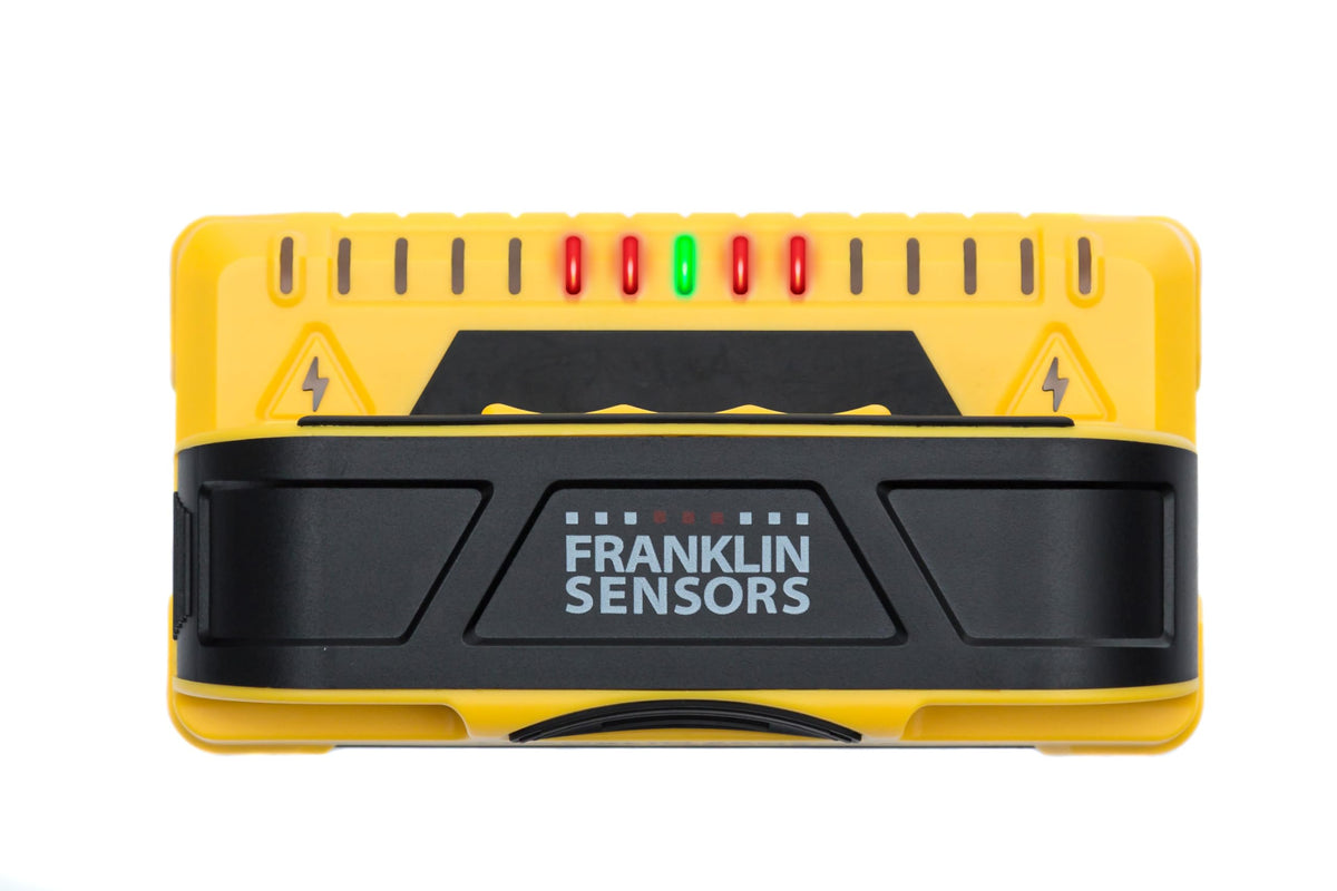 Franklin Sensors ProSensor M150 front view showing LED bar and controls for fast stud locating