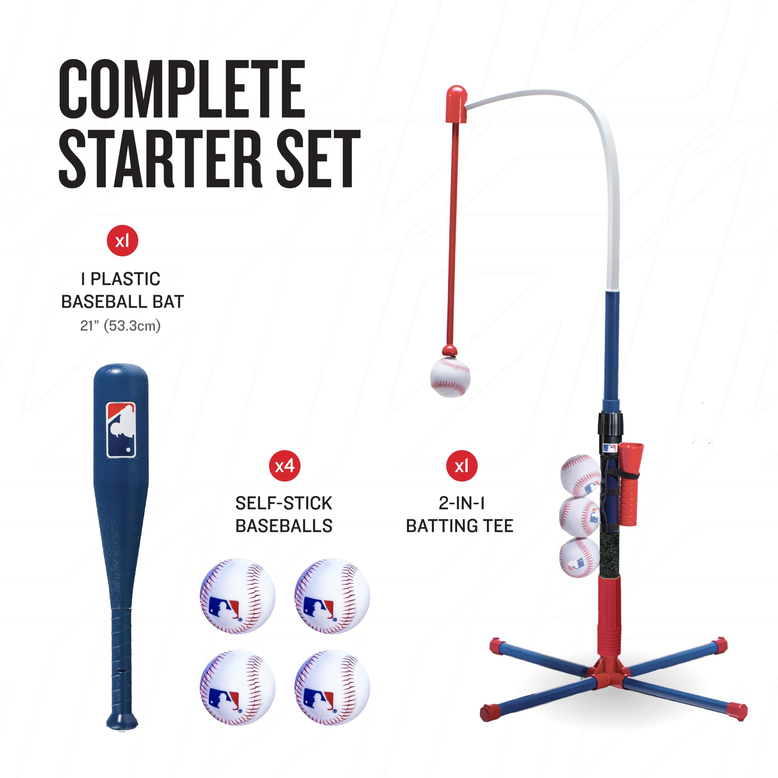 Franklin Sports in backyard practice setup with child swinging, promoting confidence and repetition