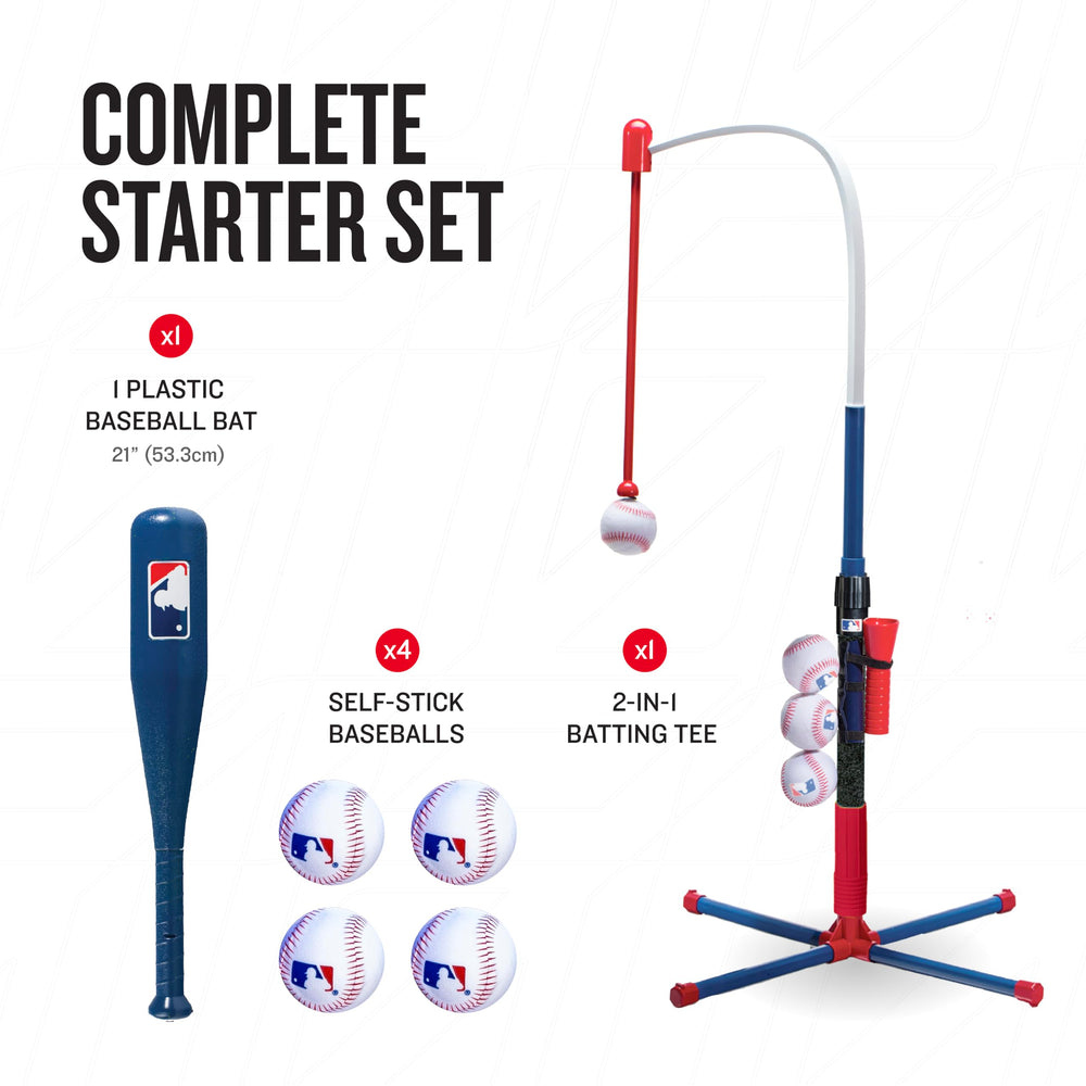 Franklin Sports in backyard practice setup with child swinging, promoting confidence and repetition