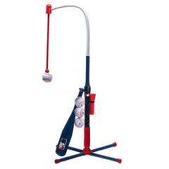 Franklin Sports front view of assembled 2-in-1 tee showing stable base and frame, ready to practice
