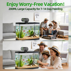 FREESEA mounted on aquarium rim demonstrating universal fit and stability