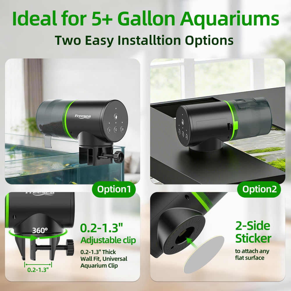 FREESEA hopper filled with pellets and flakes offering flexible food compatibility