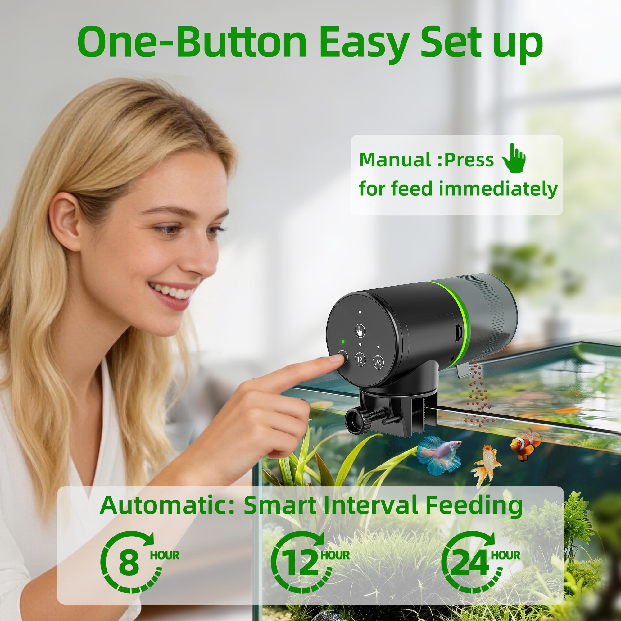 FREESEA hopper top detail highlighting moisture-proof lid for fresher food