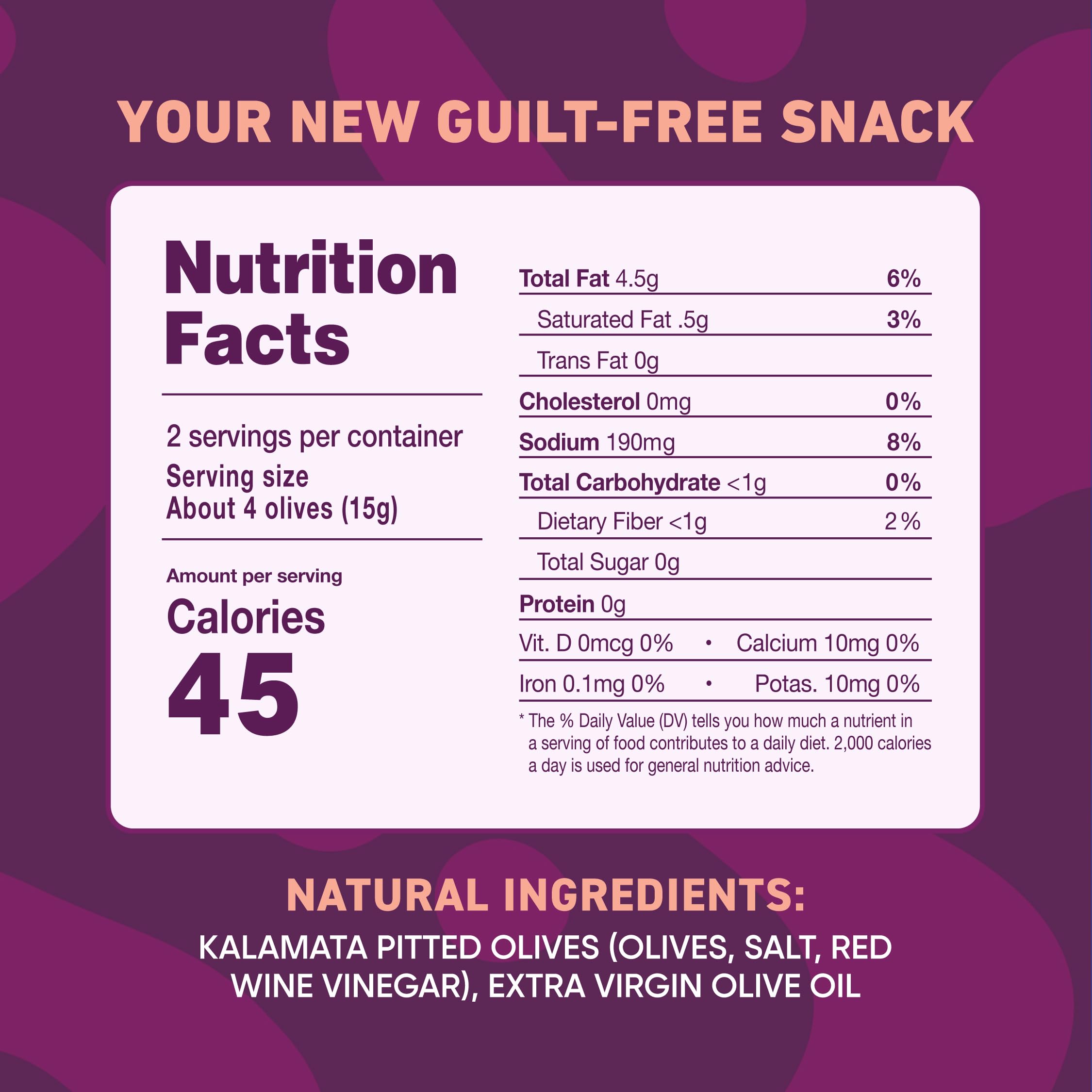 Freestyle Snacks open pouch with olives ready to eat, offering portable convenience