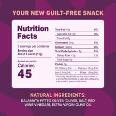 Freestyle Snacks open pouch with olives ready to eat, offering portable convenience