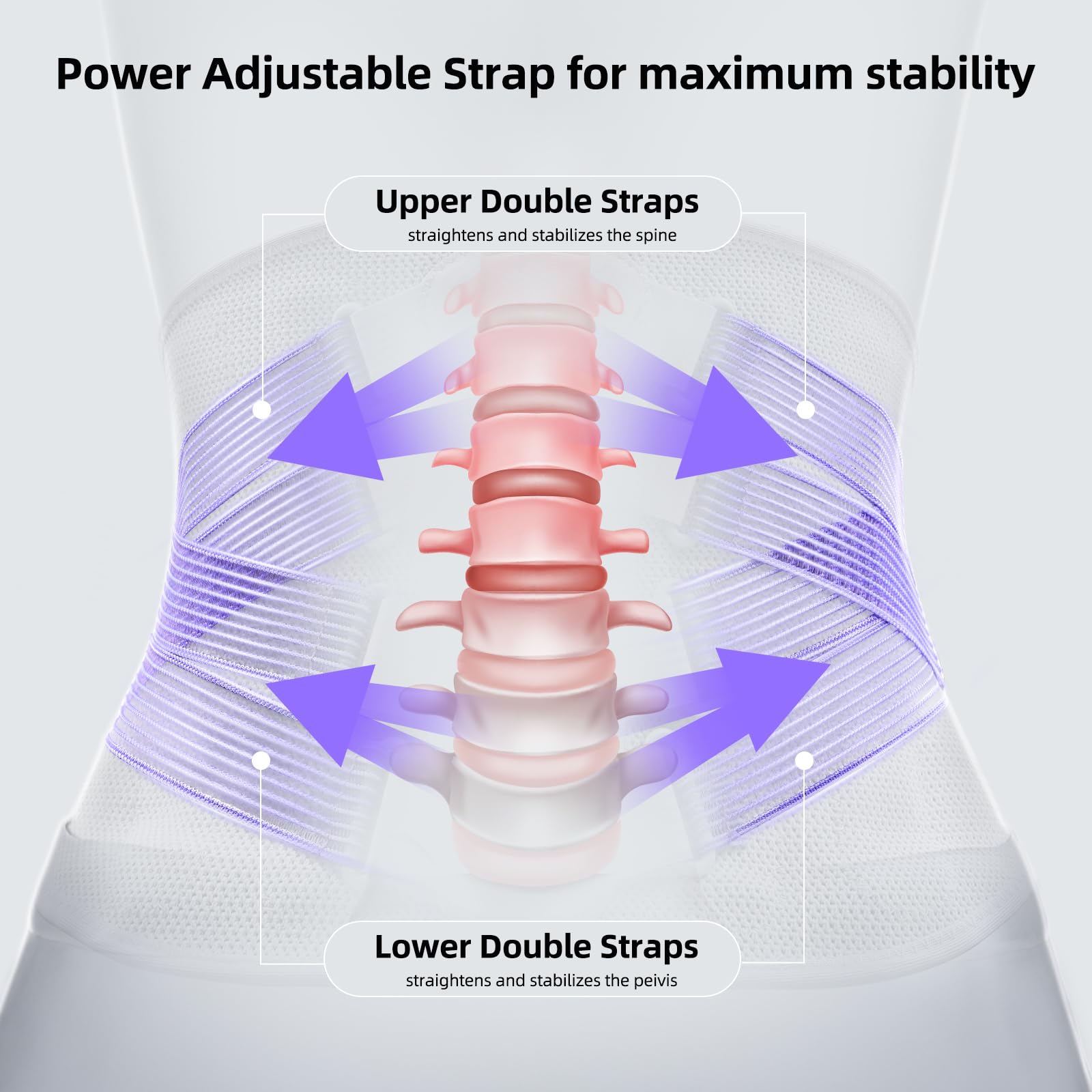 FREETOO dual strap adjustment in use providing targeted compression