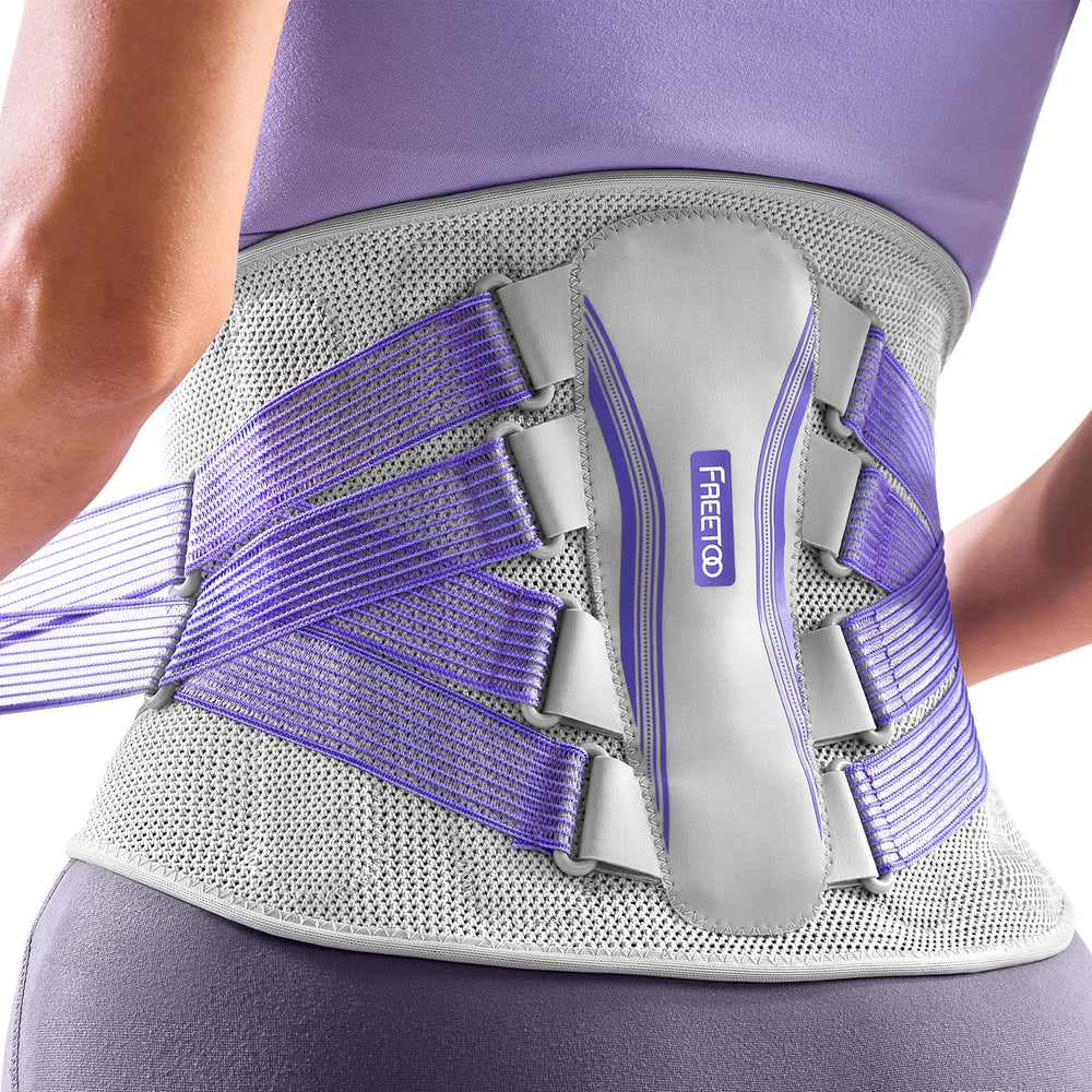 FREETOO front view hip belt showing secure fit and posture benefit