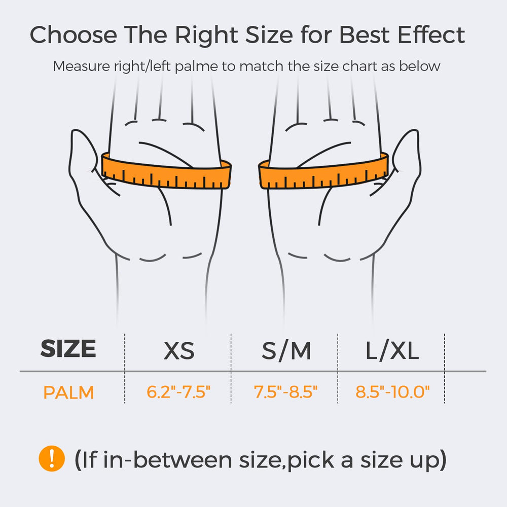 FREETOO brace beside a hand for size comparison showing fit and scale benefit