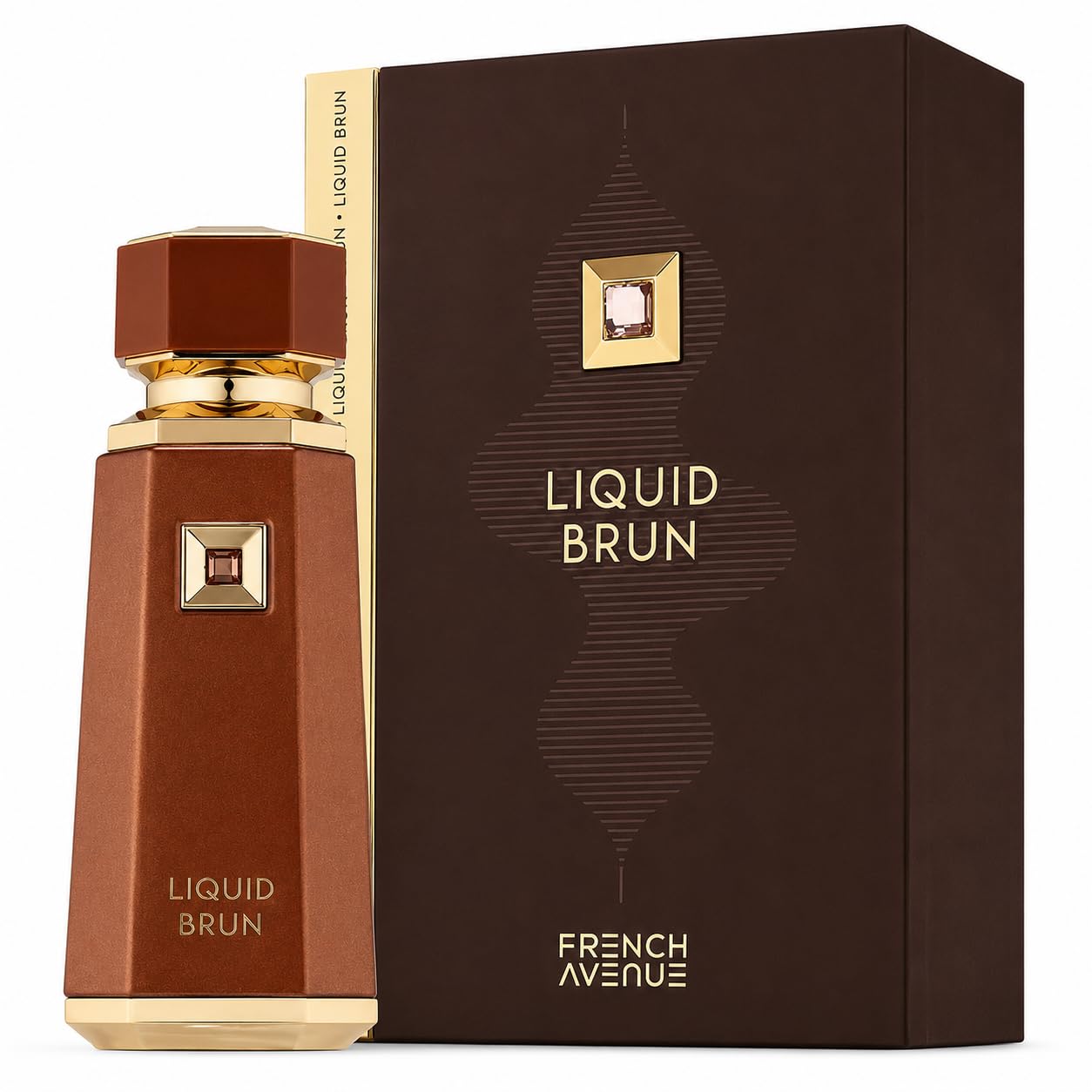 French Avenue Liquid Brun front bottle showing elegant design and brand identity