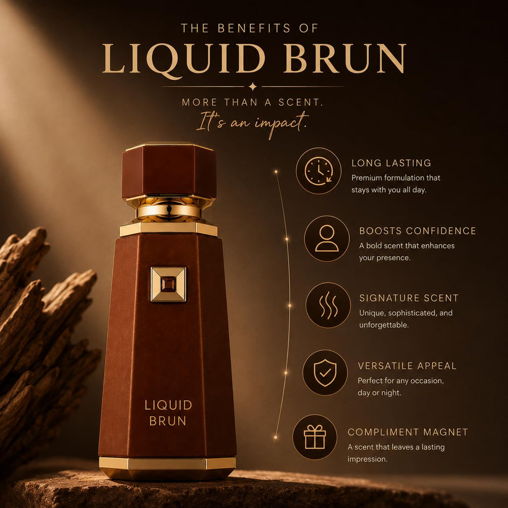 French Avenue Liquid Brun next to a hand for scale showing 100ml practical size