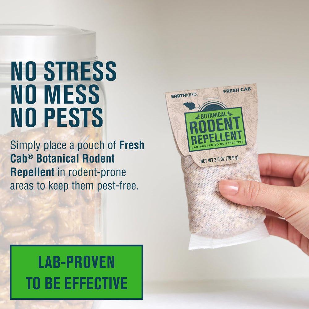 Fresh Cab pouch under sink demonstrating pet-safe indoor placement