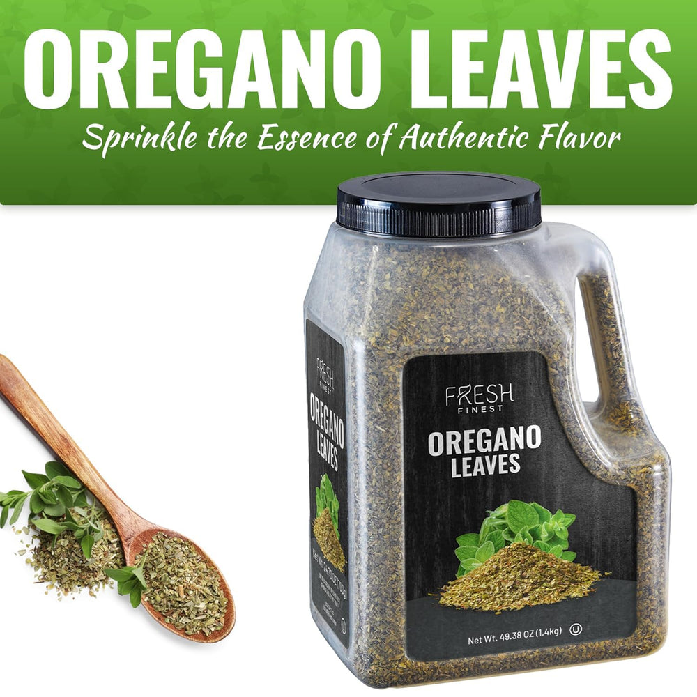 Fresh Finest close-up of dried oregano leaf texture showing vibrant color and potency