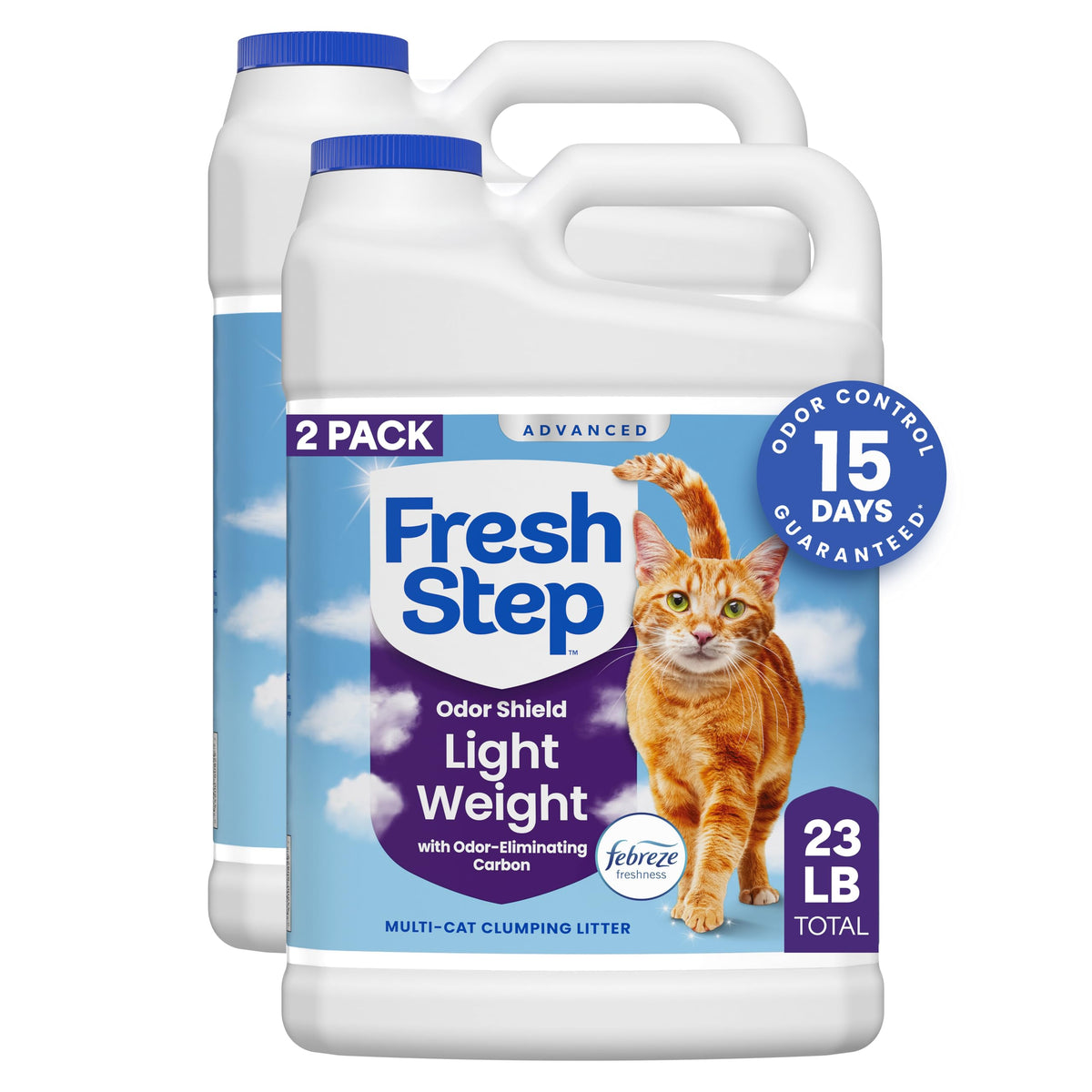Fresh Step pack front view showing brand and lightweight formula benefits