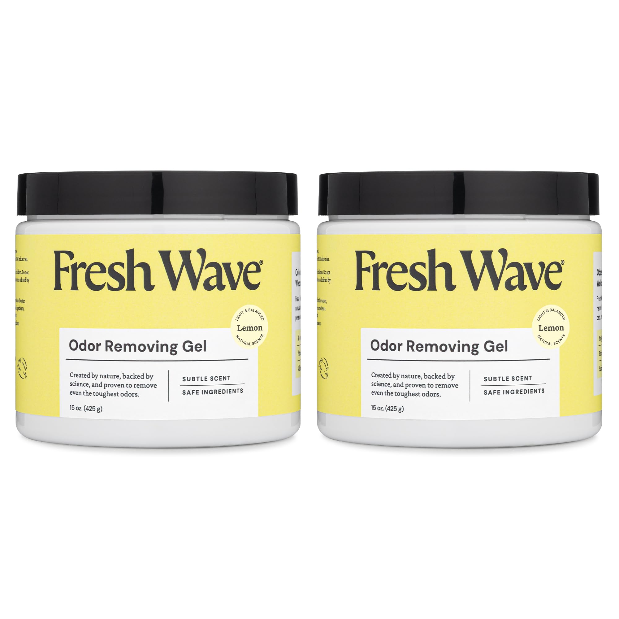 Fresh Wave jar front packaging showing lemon gel and benefits