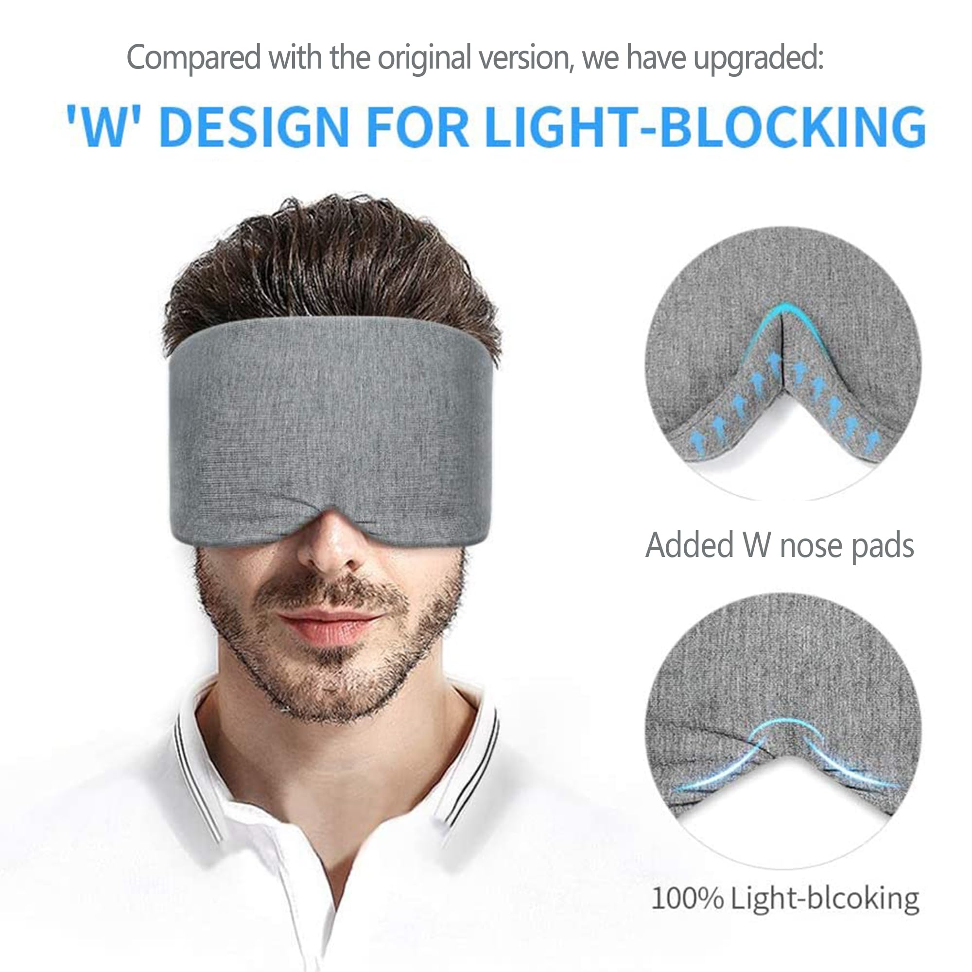 FRESHME close-up of nose pad sealing light, improving darkness