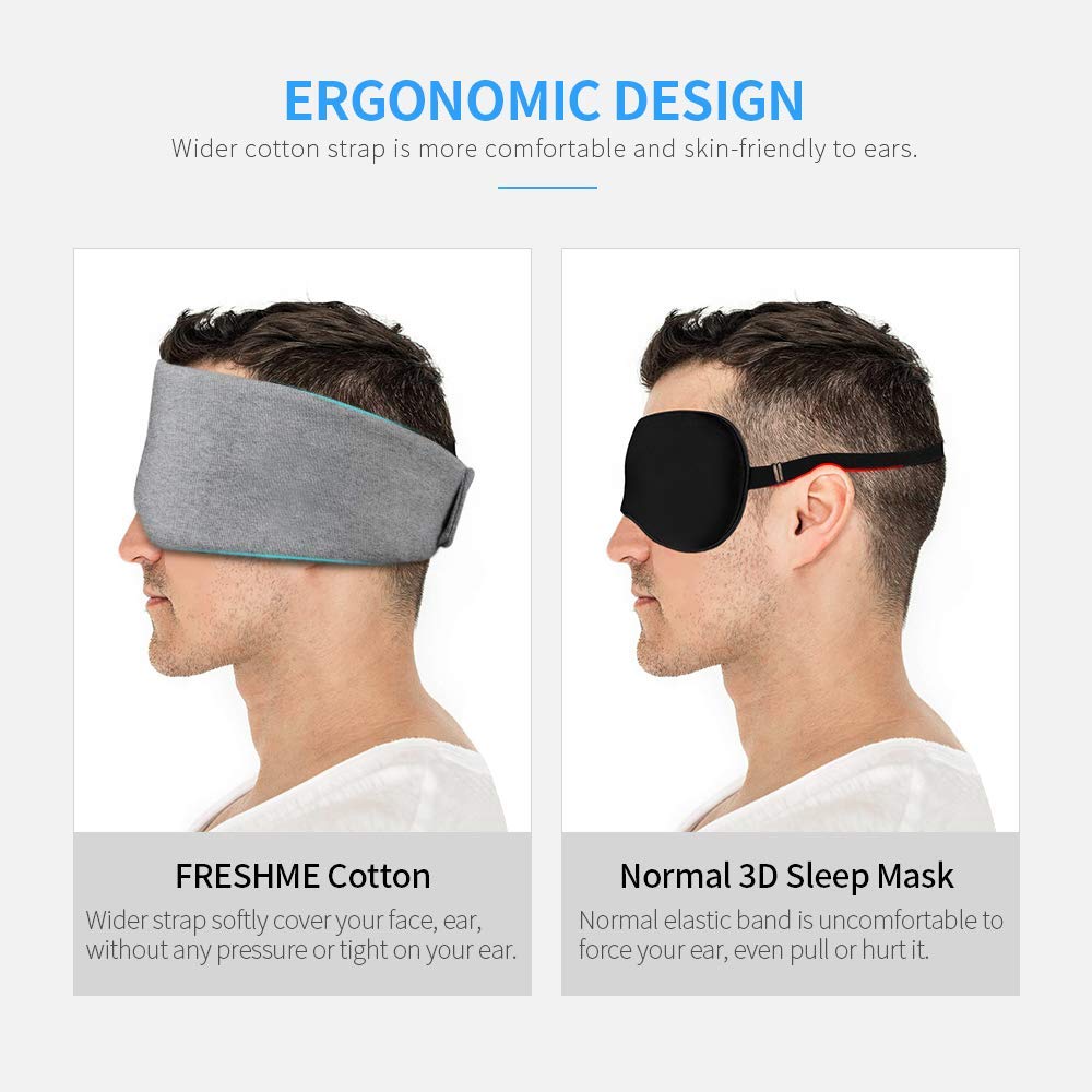 FRESHME side profile on pillow demonstrating comfort for side sleepers