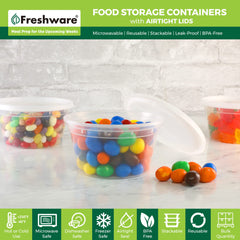 Freshware lid close-up highlighting airtight seal and leak prevention