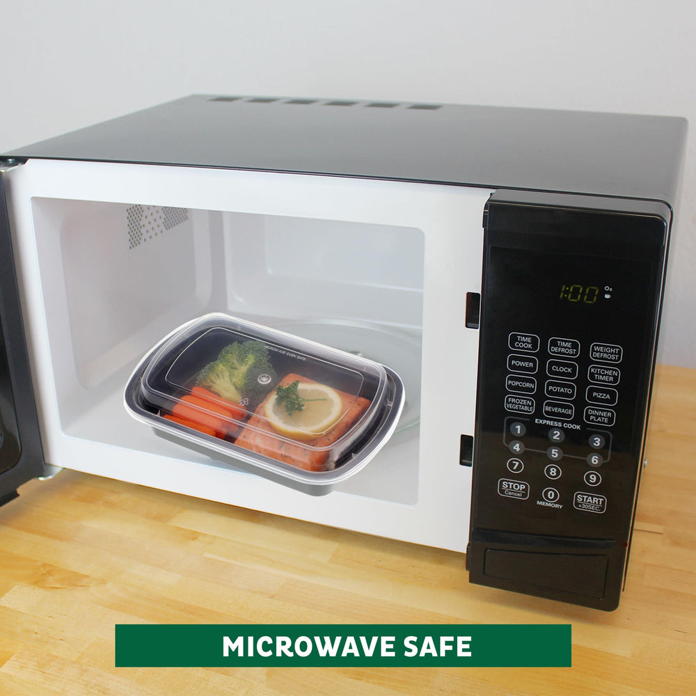Freshware containers stored flat in freezer preserving prepared meals